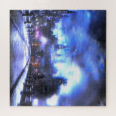 Donkere Souls glitch art landschap Legpuzzel (Horizontaal)