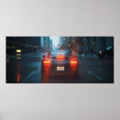 Donkere sportauto poster (Voorkant)