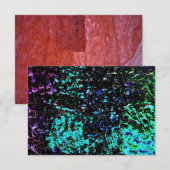 Donkere sterrenstelsel blauwe abstracte uitnodigin kaart (Voorkant / Achterkant)