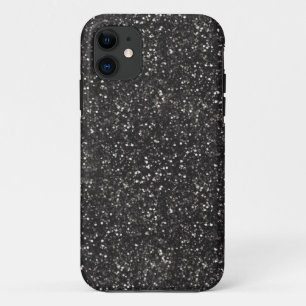 Donkere, stijlvolle, zilvergrijze glitter iPhone 11 hoesje
