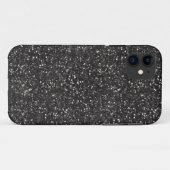 Donkere, stijlvolle, zilvergrijze glitter Case-Mate iPhone case (Achterkant (horizontaal))