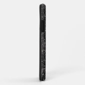 Donkere, stijlvolle, zilvergrijze glitter Case-Mate iPhone case (Achterkant/rechts)