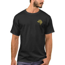 Donkere T-shirt van mannen met gouden windvondkop