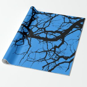 Donkere takken van de boom cadeaupapier