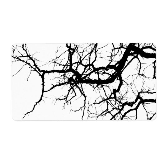Donkere takken van de boom etiket (Voorkant)