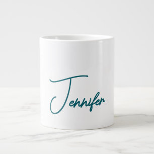 Donkere Teal Trend Moderne Minimalistische Handges Extra Grote Beker