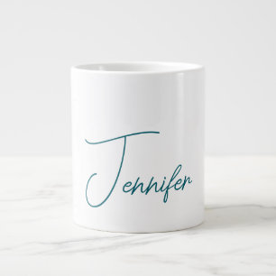 Donkere Teal Trend Moderne Minimalistische Handges Extra Grote Beker