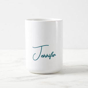 Donkere Teal Trend Moderne Minimalistische Handges Koffiemok