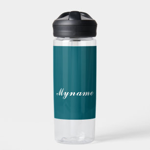 Donkere Teal Trendy Moderne Minimalistische Chic N Waterfles