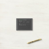 Donkere Terminal Bug Tracker Software Engineer Pos Post-it® Notes (Op bureau)