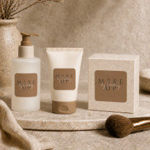 Donkere Terracotta Make-up Artiest Logo