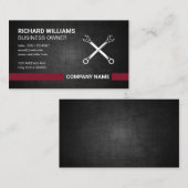 Donkere textuur | Wrenches Hardware Visitekaartje (Voorkant / Achterkant)