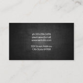 Donkere textuurachtergrond visitekaartje (Achterkant)