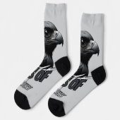 Donkere tinten Eagle Inktstijl Sokken (Links)