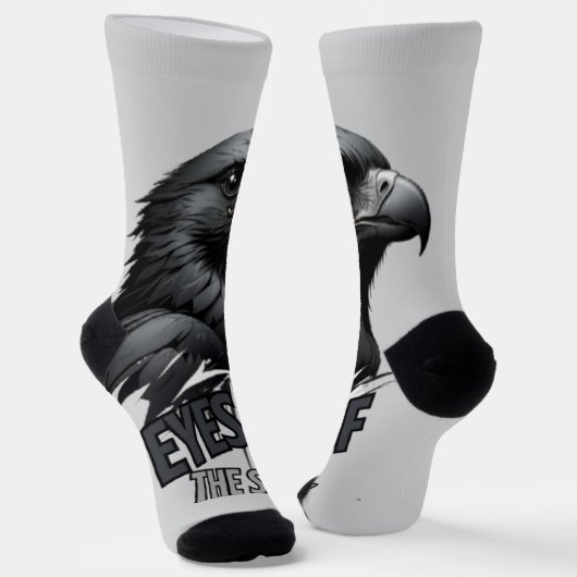 Donkere tinten Eagle Inktstijl Sokken (Gebogen)