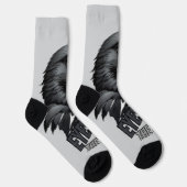 Donkere tinten Eagle Inktstijl Sokken (Rechts)