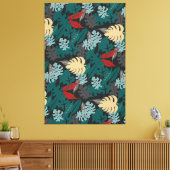 Donkere tropisch canvas afdruk (Insitu (Woonkamer))