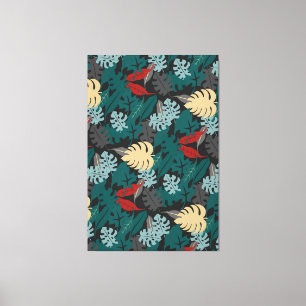 Donkere tropisch canvas afdruk