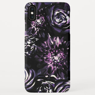 Donkere Tuin Betoverende Paarse Glam Bloemen iPhone XS Max Hoesje