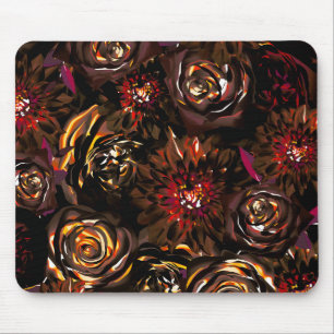 Donkere Tuin Herfst Gloed Bloemen Val Muismat