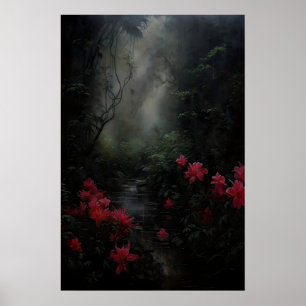 Donkere Tuin Rode Bloemen, Donkere Academics, Drie Poster