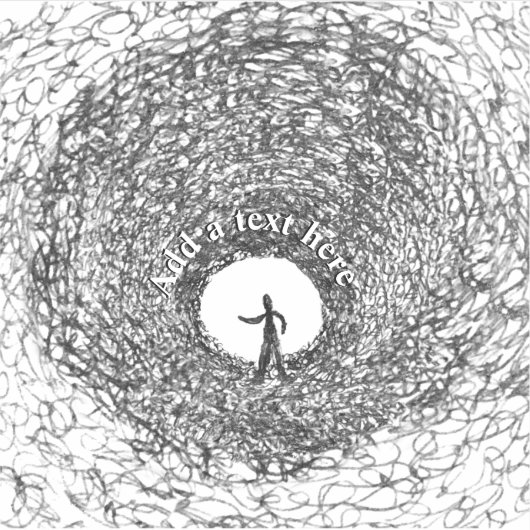 Donkere Tunnel Schets Sticker (Voorkant)