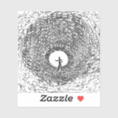 Donkere Tunnelschets Sticker (Vel)