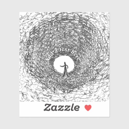 Donkere Tunnelschets Sticker (Vel)