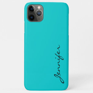 Donkere turquoise kleur achtergrond iPhone 11 pro max hoesje