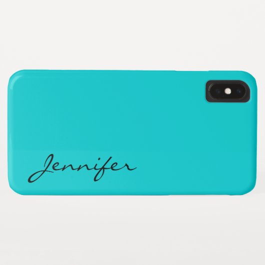 Donkere turquoise kleur achtergrond Case-Mate iPhone case (Achterkant (horizontaal))