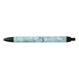 Donkere Turquoise Marmer Look Glas Onderzetter Zwarte Inkt Pen