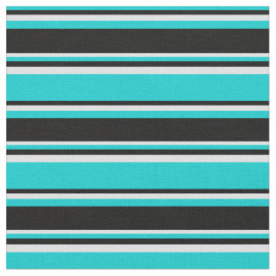 Donkere Turquoise, zwart & lavender Pattern Stof