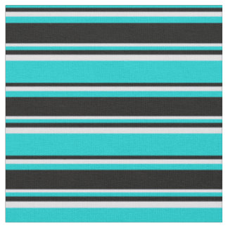 Donkere Turquoise, zwart & lavender Pattern Stof