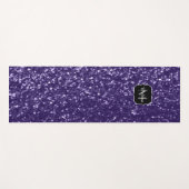 Donkere ultra violet paarse glitter sparken Monogr Yogamat (Voorkant (horizontaal))