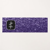 Donkere ultra violet paarse glitter sparken Monogr Yogamat (Voorkant (horizontaal))
