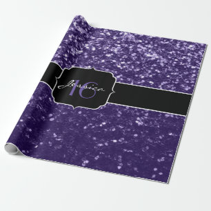 Donkere ultra violet paarse glitter sparkles Sweet Cadeaupapier