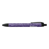 Donkere ultra violet paarse sparken Personaliseren Zwarte Inkt Pen (Bovenkant)