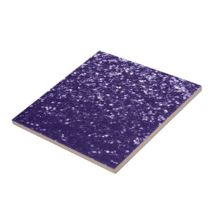 Donkere ultra violette paarse glinsterende glitter tegeltje