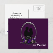 Donkere Union Vampire Gothic Wedding Aankondigingskaart (Voorkant / Achterkant)