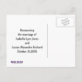 Donkere Union Vampire Gothic Wedding Aankondigingskaart (Achterkant)