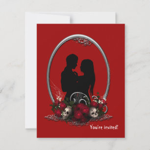 Donkere Union Vampire Gothic Wedding Kaart