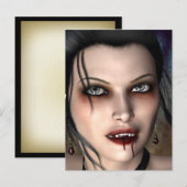 Donkere Vampire Beauty-Briefkaart Briefkaart (Voorkant / Achterkant)