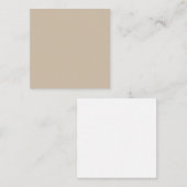 Donkere Vanilla Solid Color Notitiekaartje (Voorkant / Achterkant)