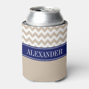 Donkere Vanille, Witte Chevron CB Marineblauwe Naa Blikjeskoeler