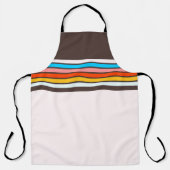 Donkere veelkleurige  stijl strepen schort (Voorkant)