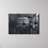 Donkere Venice Rain Bridge of Sighs bij nacht Canvas Afdruk