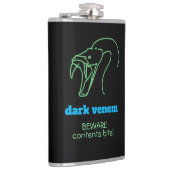 Donkere Venom met biet - slangenhoofd en hoekwijn Heupfles (Rechts)