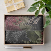 Donkere Victoriaans Franse Roos Ephemera-ontkoppel Tissuepapier (Geschenk)