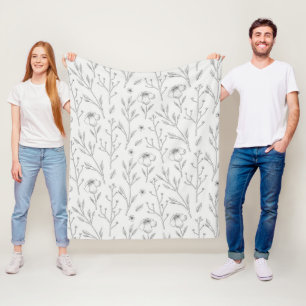 Donkere Victoriaanse botanische bloempatroon met m Fleece Deken
