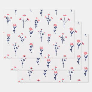 Donkere Victoriaanse botanische bloempatroon met s Inpakpapier Vel